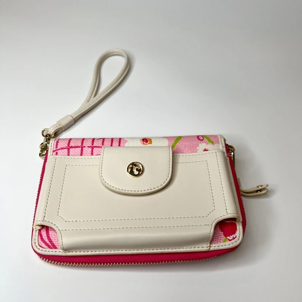 Spartina 449 Wristlet Multi Phone Wallet Willson Floral Bird Cage Print